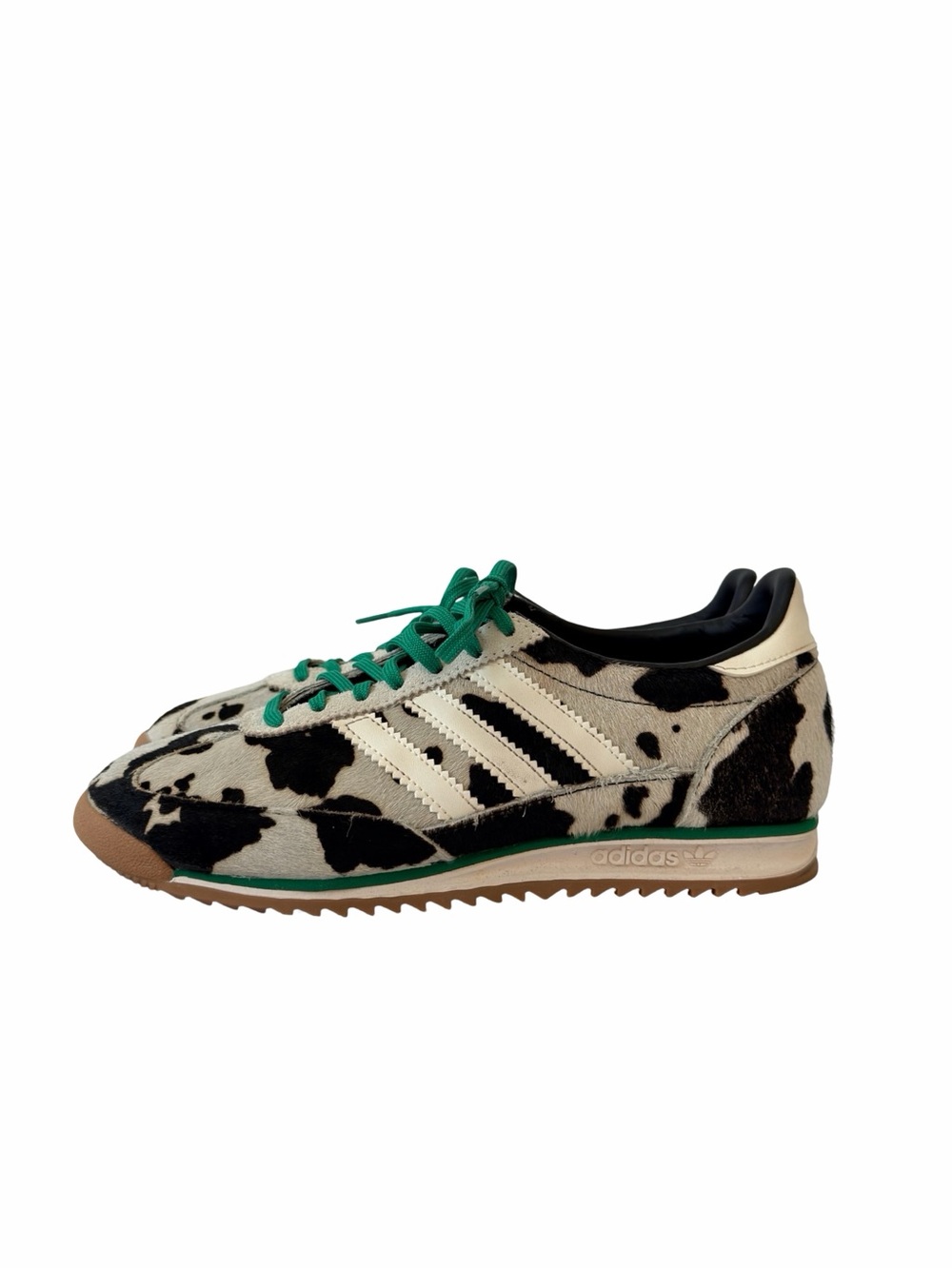 adidas Women's Cow-Print Samba Sneakers in Black, White & Green NEVER WORN - Picture 2 of 10